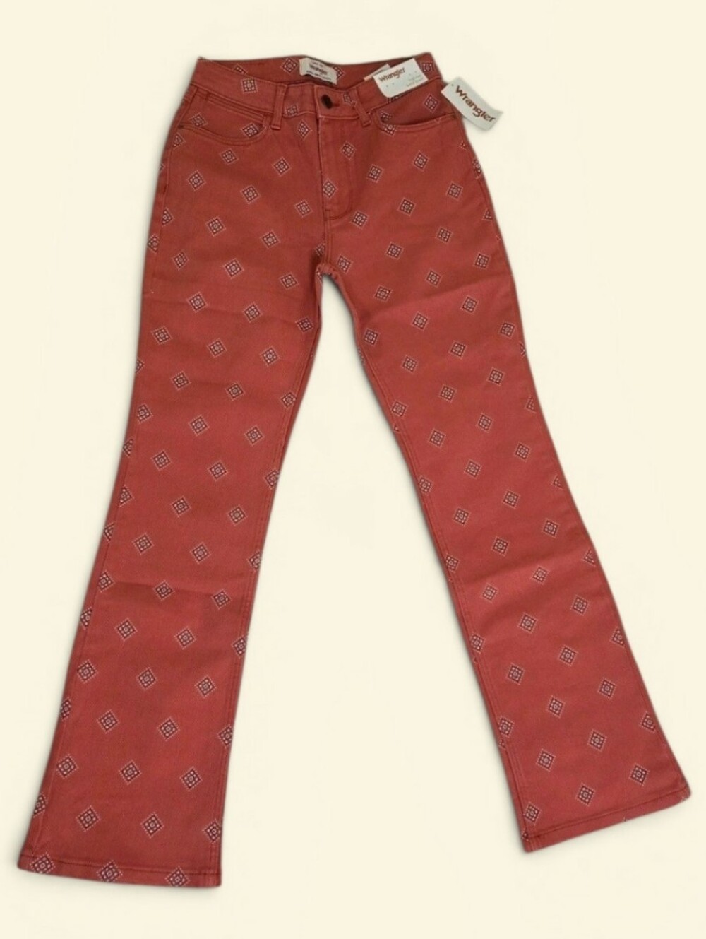 Wrangler Rust-Red High Rise Bold Boot Cut